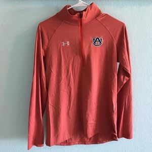Auburn University orange stripe LS half-zip